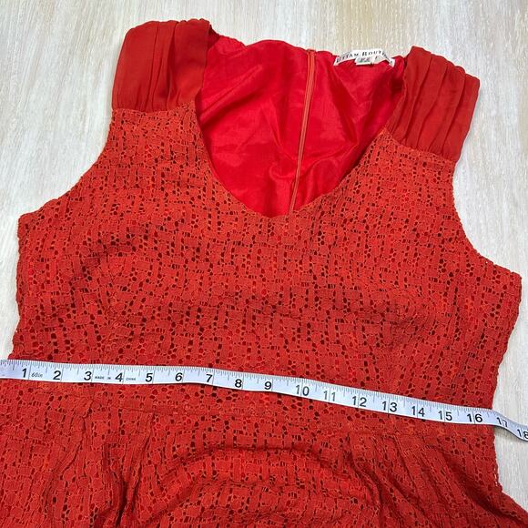 Uttam Boutique Eyelet Lace Sleeveless Mini Casual Everyday Summer Dress 10/12 - Picture 14 of 16